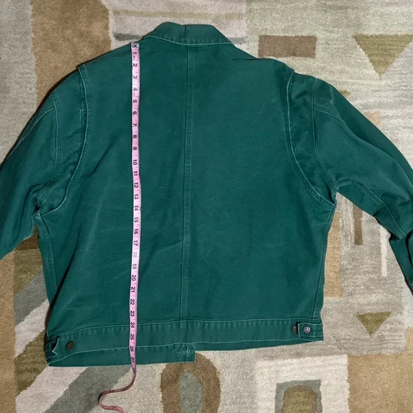 Carhartt Unlined Chore Jacket CU1058 XL CACTUS GREEN, GRAIL/VTG/MINT